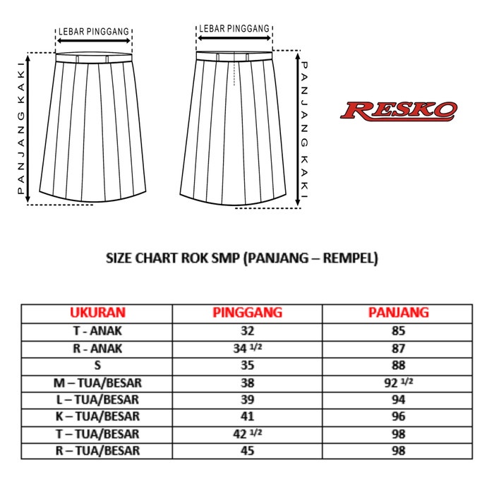 ✨BEST✨ -Rok Rempel Panjang Bawahan SMP Biru Dongker - Seragam Sekolah Resko - K-Tua