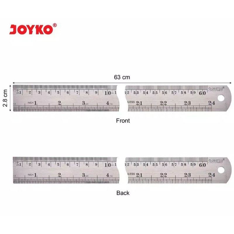 

Penggaris Besi Joyko 60cm / (1pak)