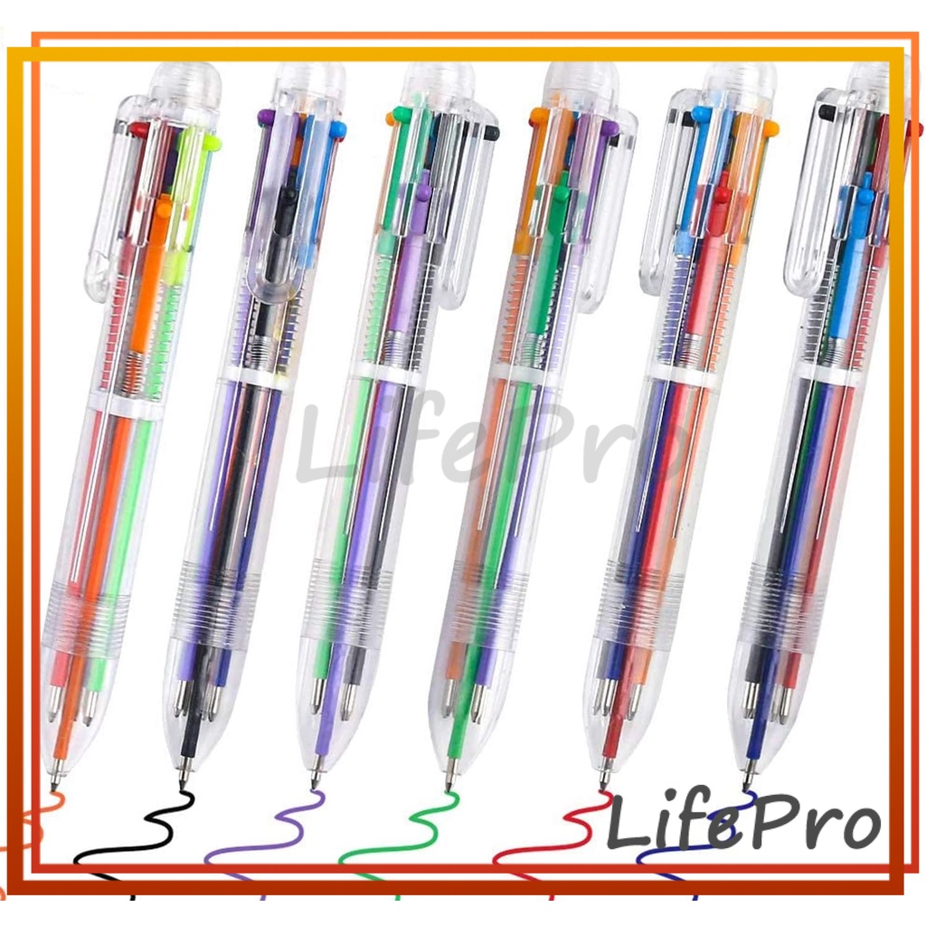 

Lifepro 6 Warna Pulpen Ball Pen / Pulpen / Pena- Pulpen 6 Warna Transparan Pena Ballpont Pen Six-in-One Color Pulpen 6 Warna Transparan Pena Ballpont Pen Six-in-One Color