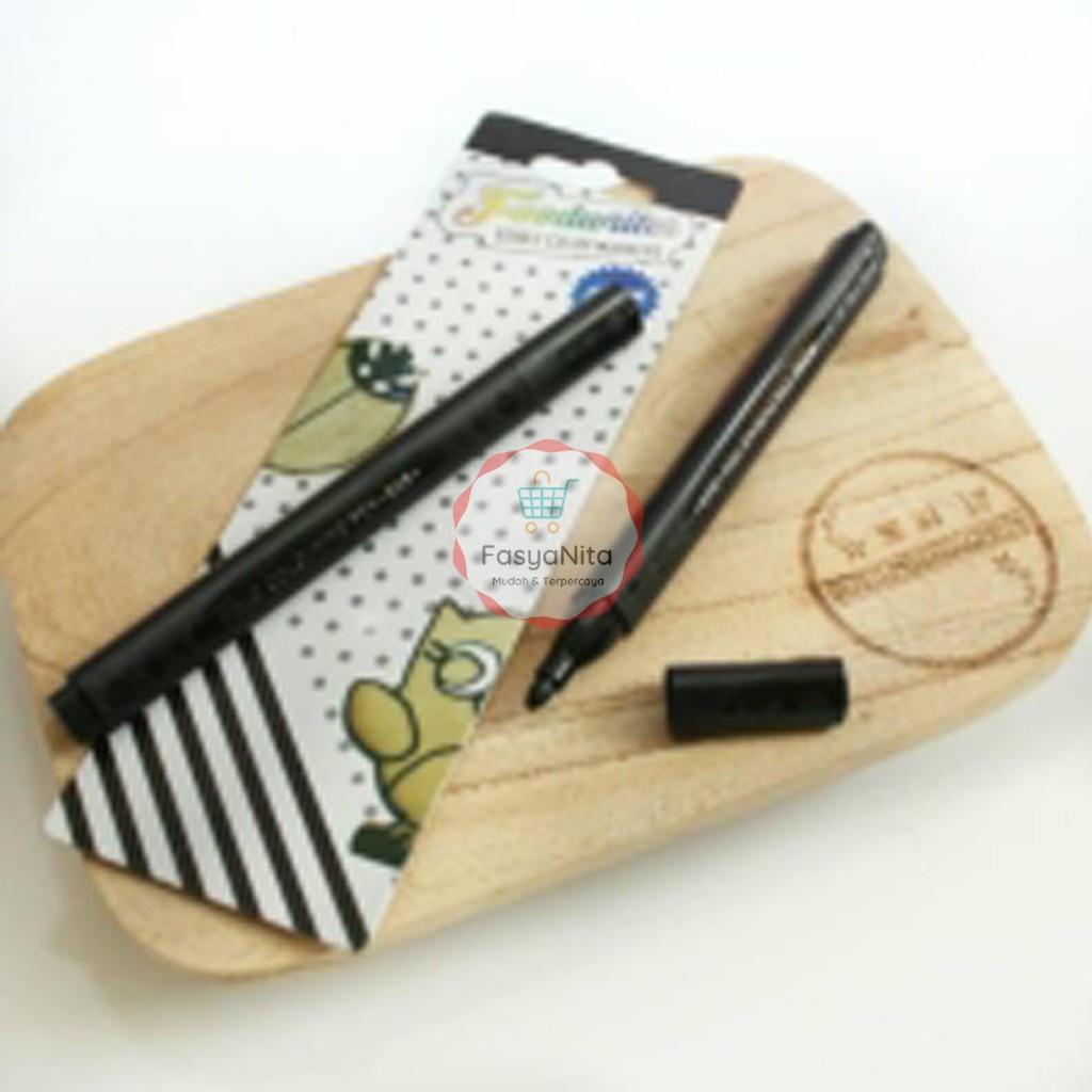 

EDIBLE FOOD WRITER BLACK 2PCS - SPIDOL FONDANT HITAM FOOD GRADE - PENA FONDAN - BOLPOINT SUGARCRAFT