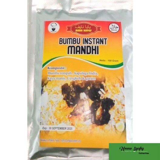 

Bumbu Instan Baba Nayef 100gr ; Mandhi ; Kebuli ; Bukhori ; Kabsah