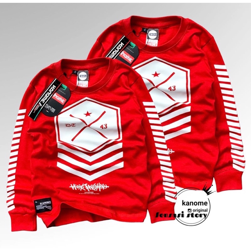 KANOME Baju kaos anak,kaos distro anak,pakaian anak laki laki,kaos anak lengan panjang