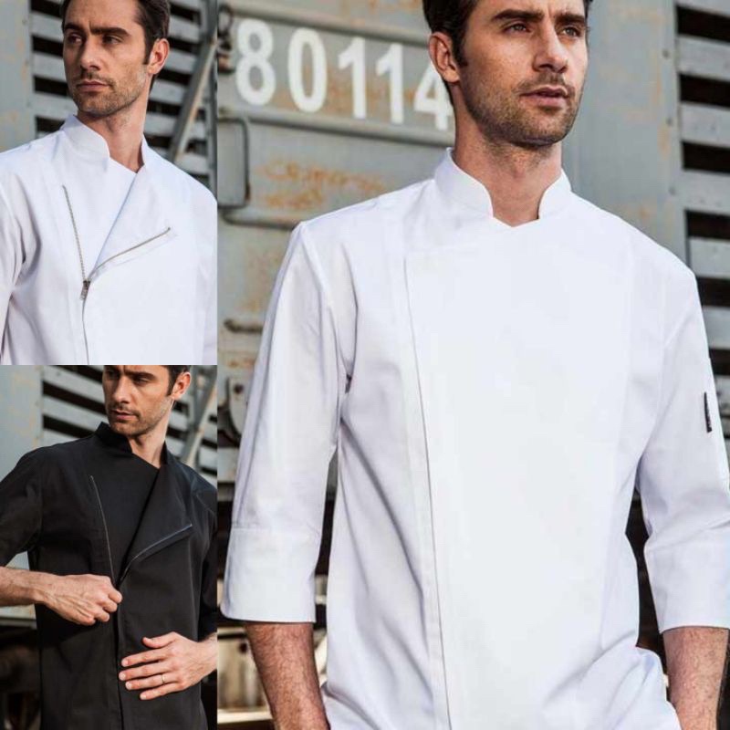 Jacket Koki Chef Jacket Chef Baju koki Seragam Koki Baju chef Kemeja Chef Kualitas Premium