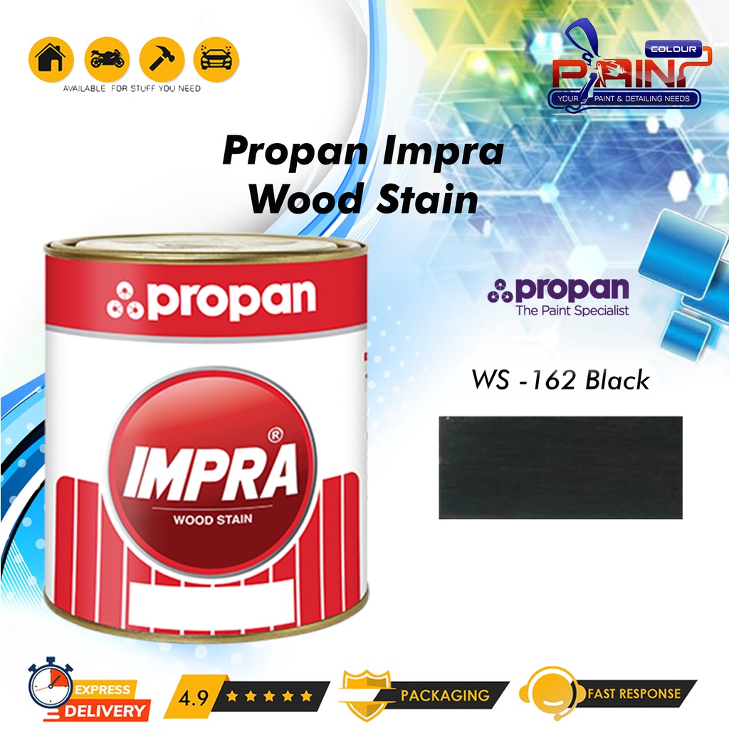 IMPRA WOOD STAIN WS 162 B - Black 1 Liter