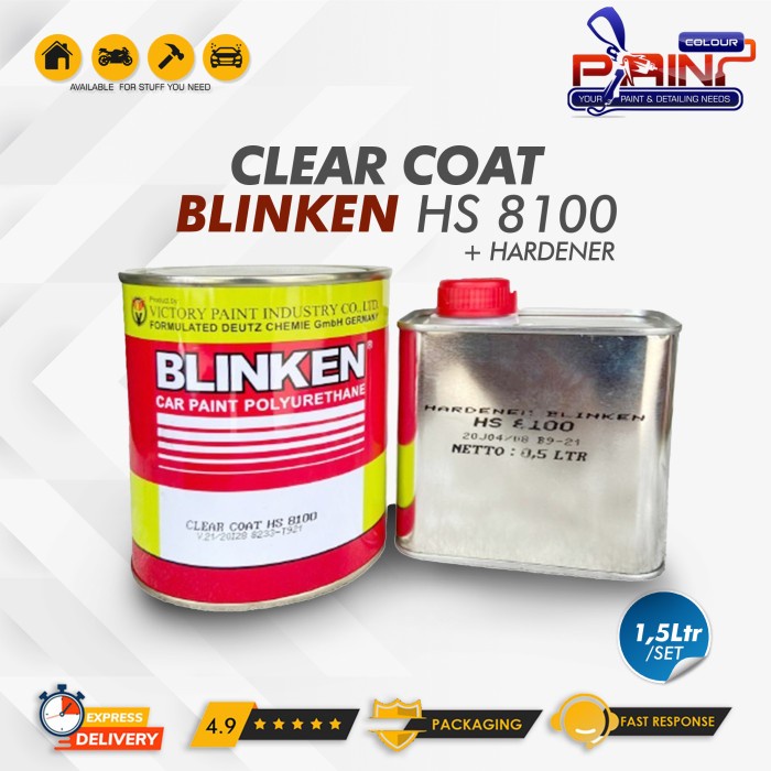 Clear Coat Blinken HS 8100 + Hardener 1,5L Pernis Clearcoat Vernish