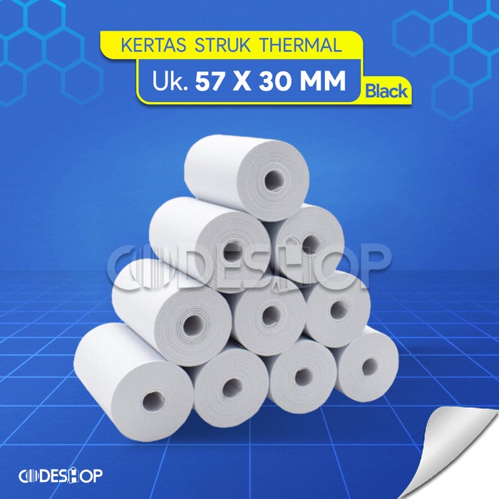 

THERMAL PAPER 10 ROLL UK 58 X 40 MM | KERTAS STRUK BON CAFE MINIMARKET