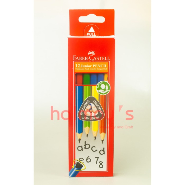 

PENSIL KAYU FABER CASTELL 12 JUNIOR TRIANGULAR / SEGITIGA ( 12 PCS )