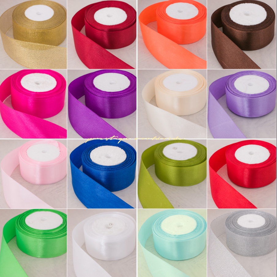 

Pita Premium Satin Impor (lebar 4 cm, Harga per Meter) untuk bucket bunga, kado, hiasan rambut, aksesoris, dll part 2