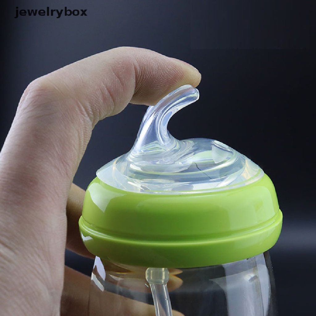 [jewelrybox] Botol Susu Makan Bayi Silikon Leher Lebar Anti Perut Alami Nipple Dot Butik
