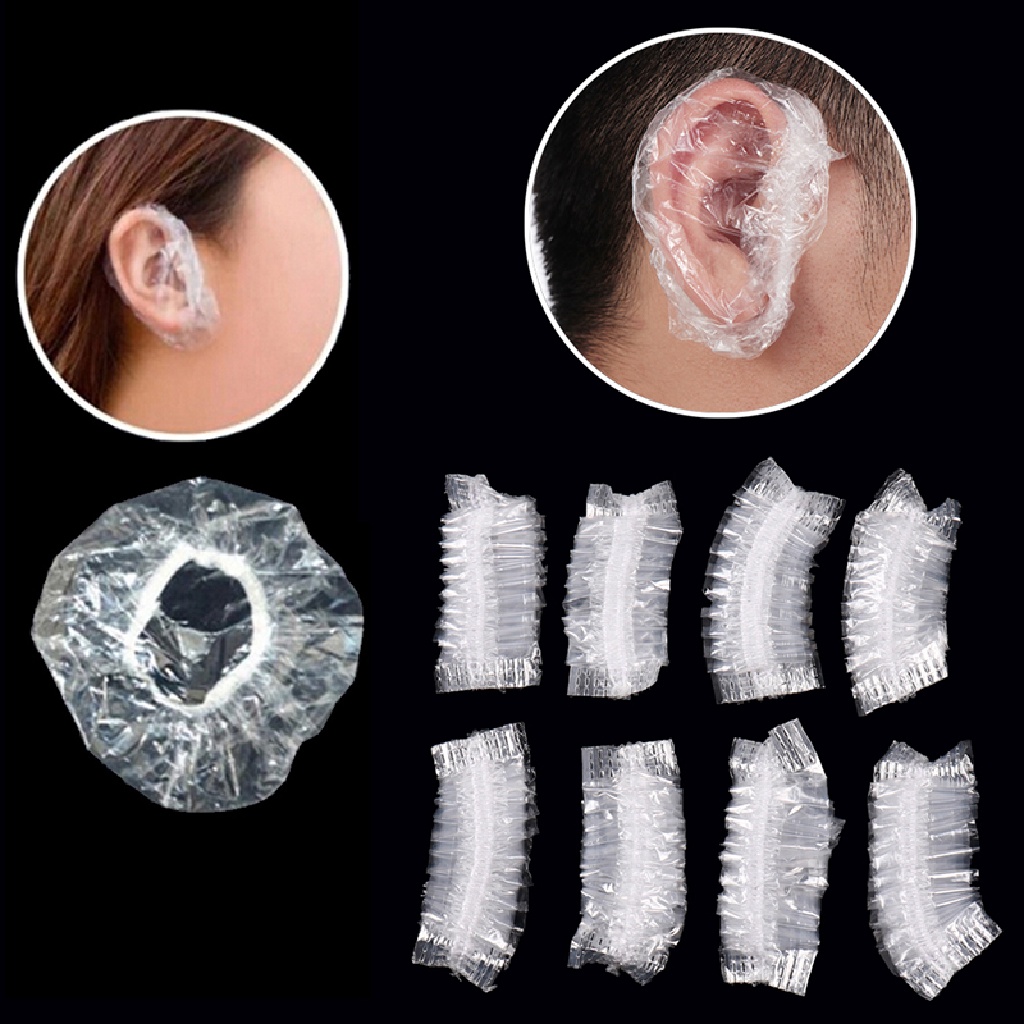 Beyen 100pcs Penutup Telinga Anti Air Mandi Shower Salon Pelindung Telinga Pewarna Rambut Earmuffs ID