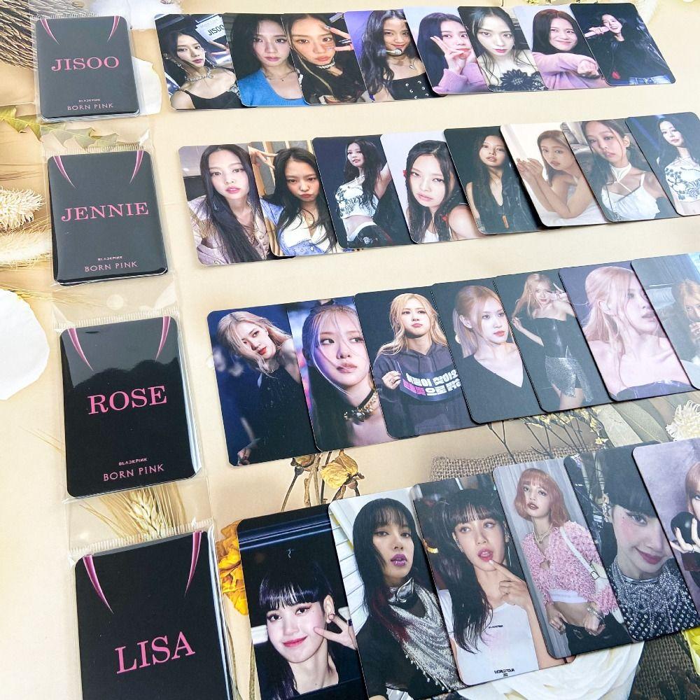 Lanfy Blackpink Postcards Fans 8pcs/set Asrama Cetak Foto Kamar Tidur HD Kartu Perempuan Grup Kartu Blackpink