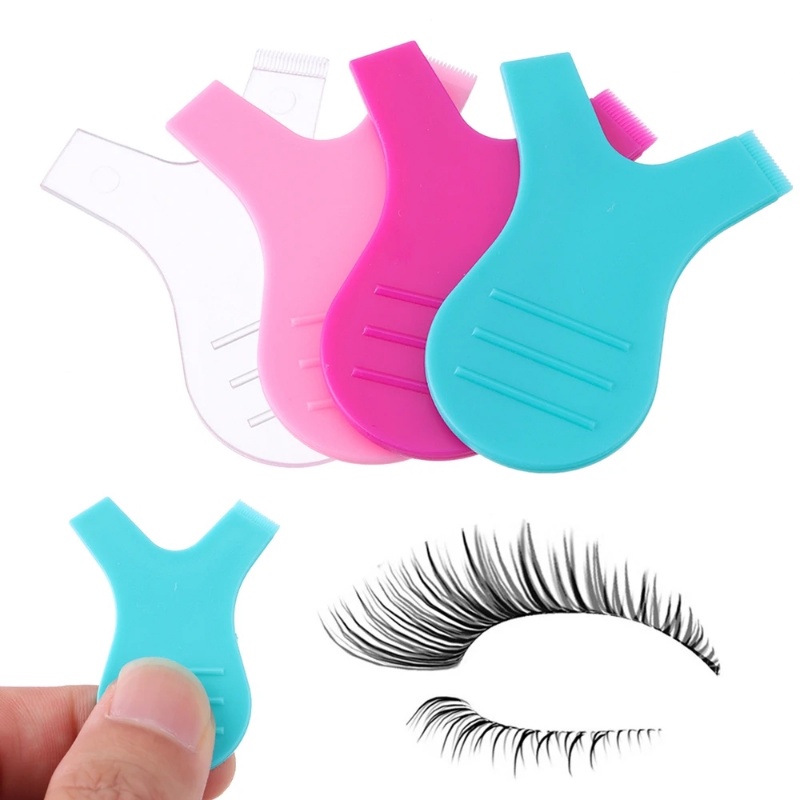 10pcs Reusable Plastic Eyelashes Lifting Kit/Alat Bantu Pengeriting Bulu Mata Extension Bentuk Y Dengan Sisir/Alat Makeup Wanita