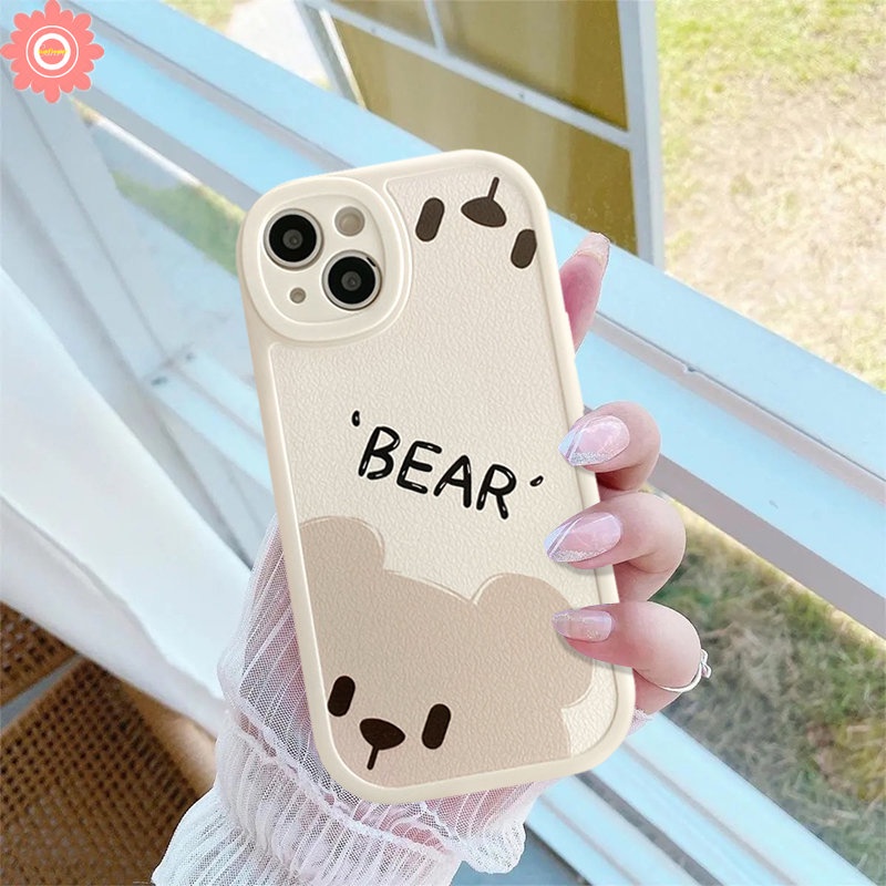 Couple Cartoon Cute Bear Casing Infinix Smart 6 5 Infinix Note 8 Hot 10 Lite Hot 10T 11 10s 11s 9 10 Play Simple Soft Tpu Phone Case