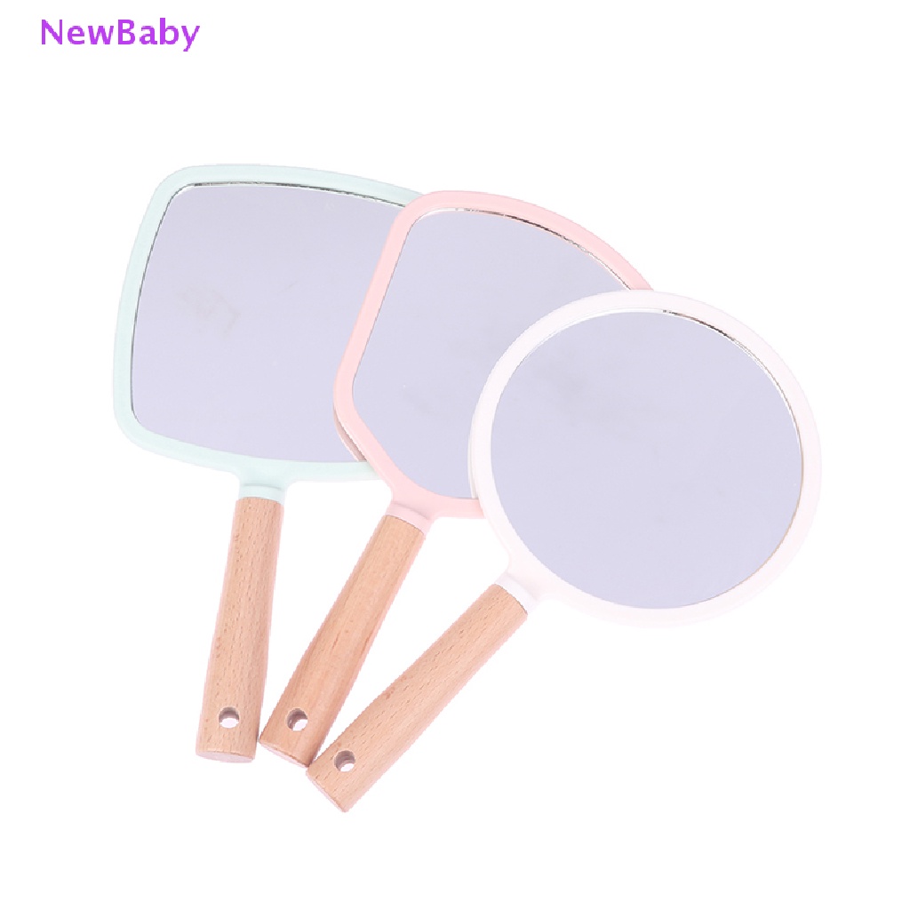 Newbaby Cermin Rias Portable Dengan Gagang Cermin Kosmetik Cermin Rias Salon ID