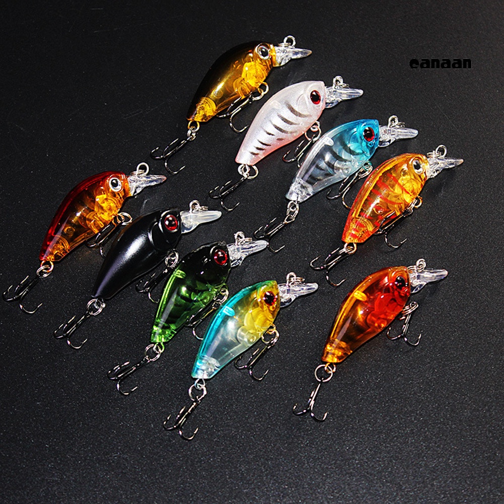 Cnn-1 Pc 4.5cm Manusia Hidup Engkolbait Plastik Keras 3D Mata Umpan Pancing Lure Tackle Hook