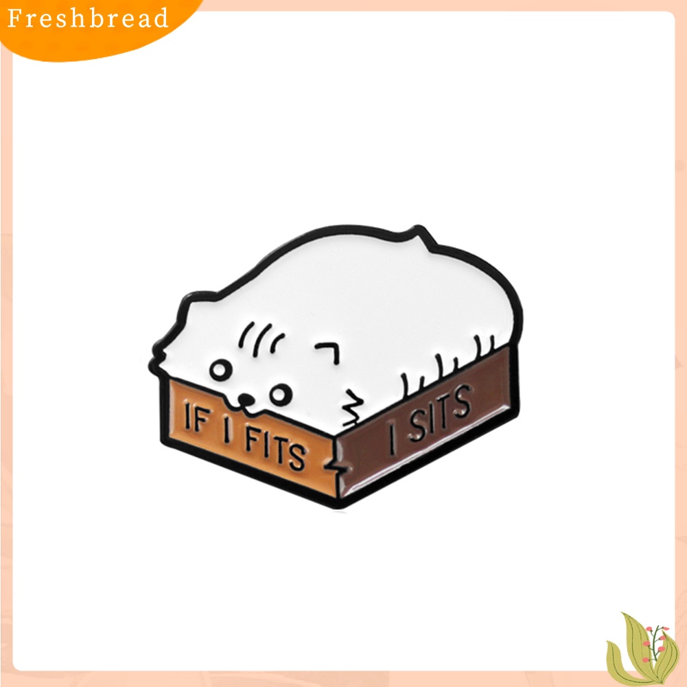 &lt; Freshbread &gt; Kartun Kucing Enamel Huruf Inggris Jika I Cocok I Duduk Bros Pin Kerah Badge Decor