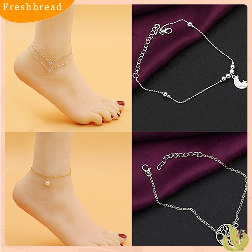 &lt; Freshbread &gt; Kupu-Kupu Hati Rantai Gelang Kaki Gelang Pantai Sandal Barefoot Ankle Foot Jewelry