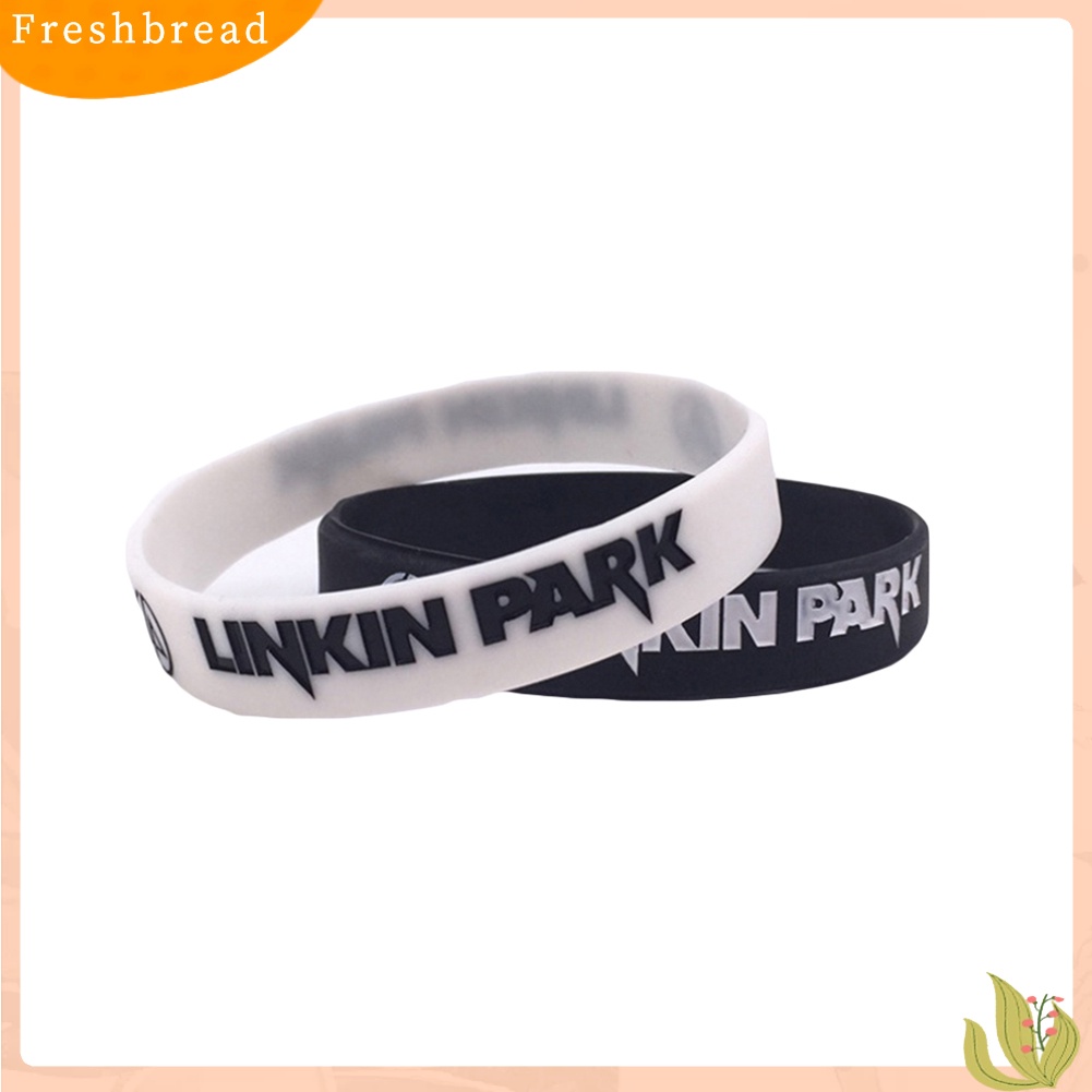 &lt; Freshbread &gt; Pria Wanita Linkin Park Rock Band Silicone Wristband Gelang Hadiah Natal