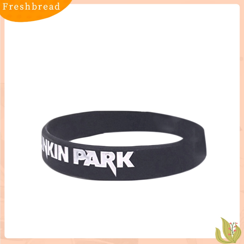 &lt; Freshbread &gt; Pria Wanita Linkin Park Rock Band Silicone Wristband Gelang Hadiah Natal