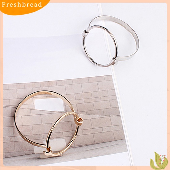 &lt; Freshbread &gt; Wanita Fashion Elegan Desain Sederhana Hoop Besar Bangle Cuff Gelang Perhiasan Hadiah