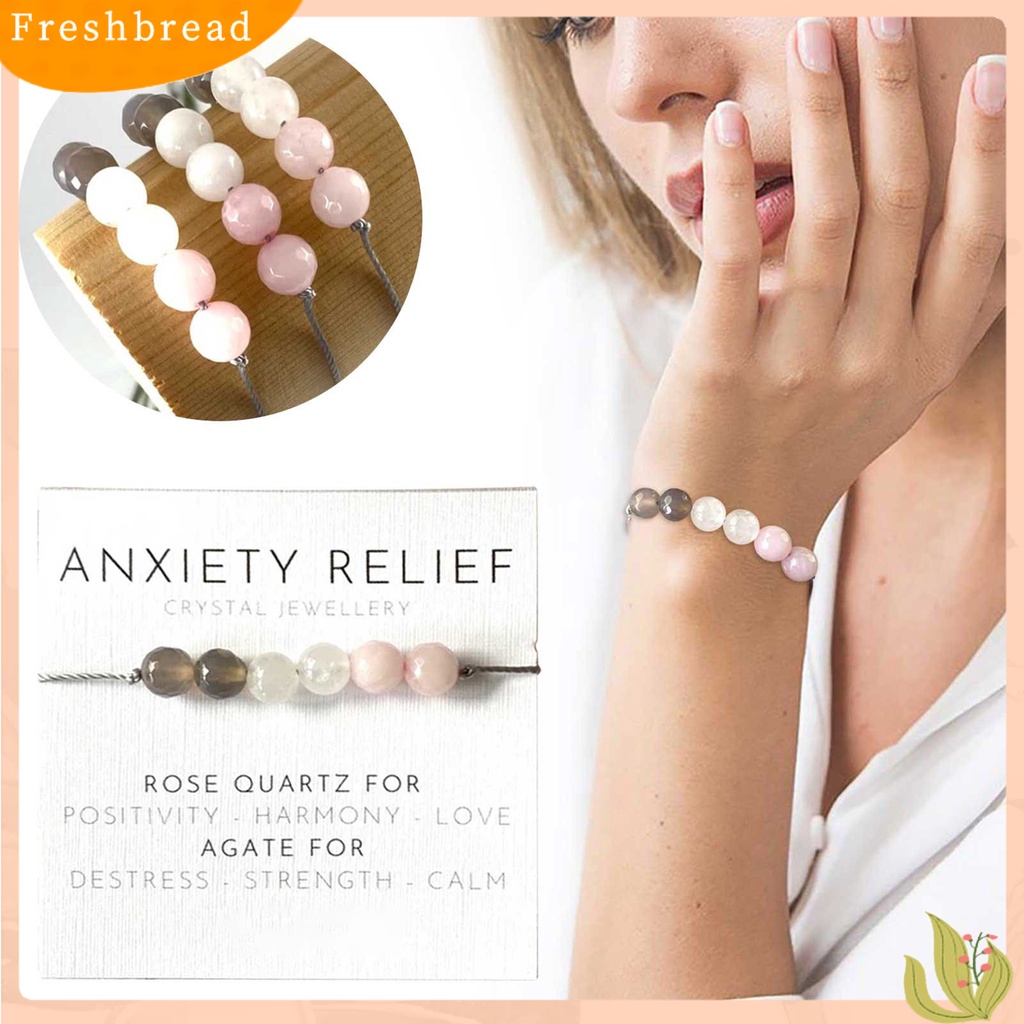 &lt; Freshbread &gt; Women Bracelet Handmade Warna Cerah Manik-Manik Pengerjaan Halus Tidak Mudah Pecah Dekorasi Tahan Luntur Gelang Tenun Kristal Imitasi Perhiasan Wanita