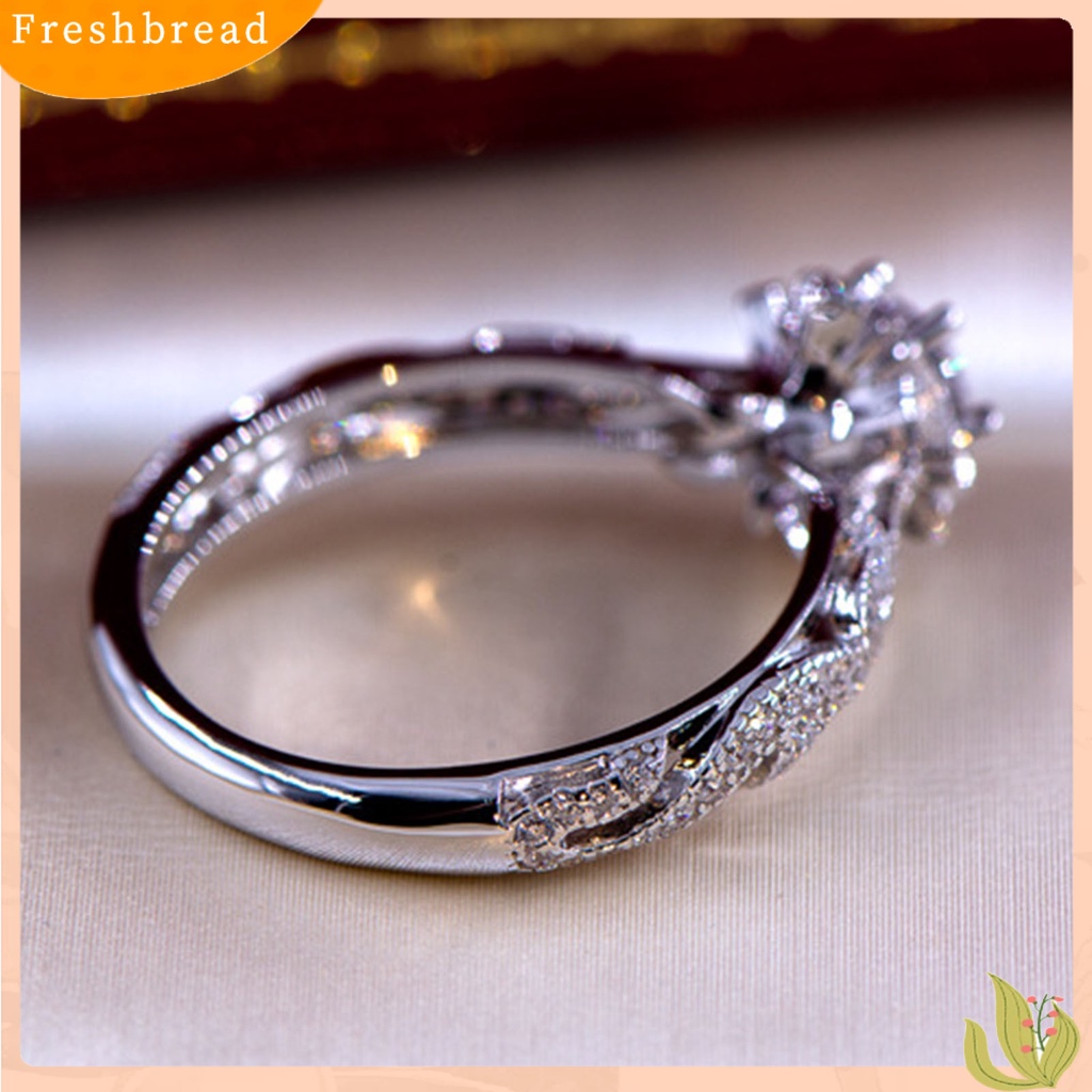 &lt; Freshbread &gt; Wanita Cincin Indah Berlian Imitasi Elegan Lady Ring Untuk Hari Valentine