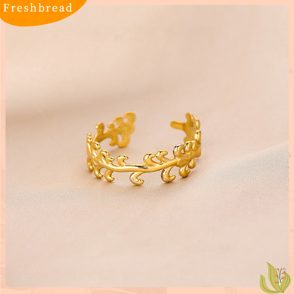 &lt; Freshbread &gt; Cincin Wanita Bunga Pembukaan Perhiasan Electroplating Vintage Finger Ring Untuk Pesta Perjamuan Prom