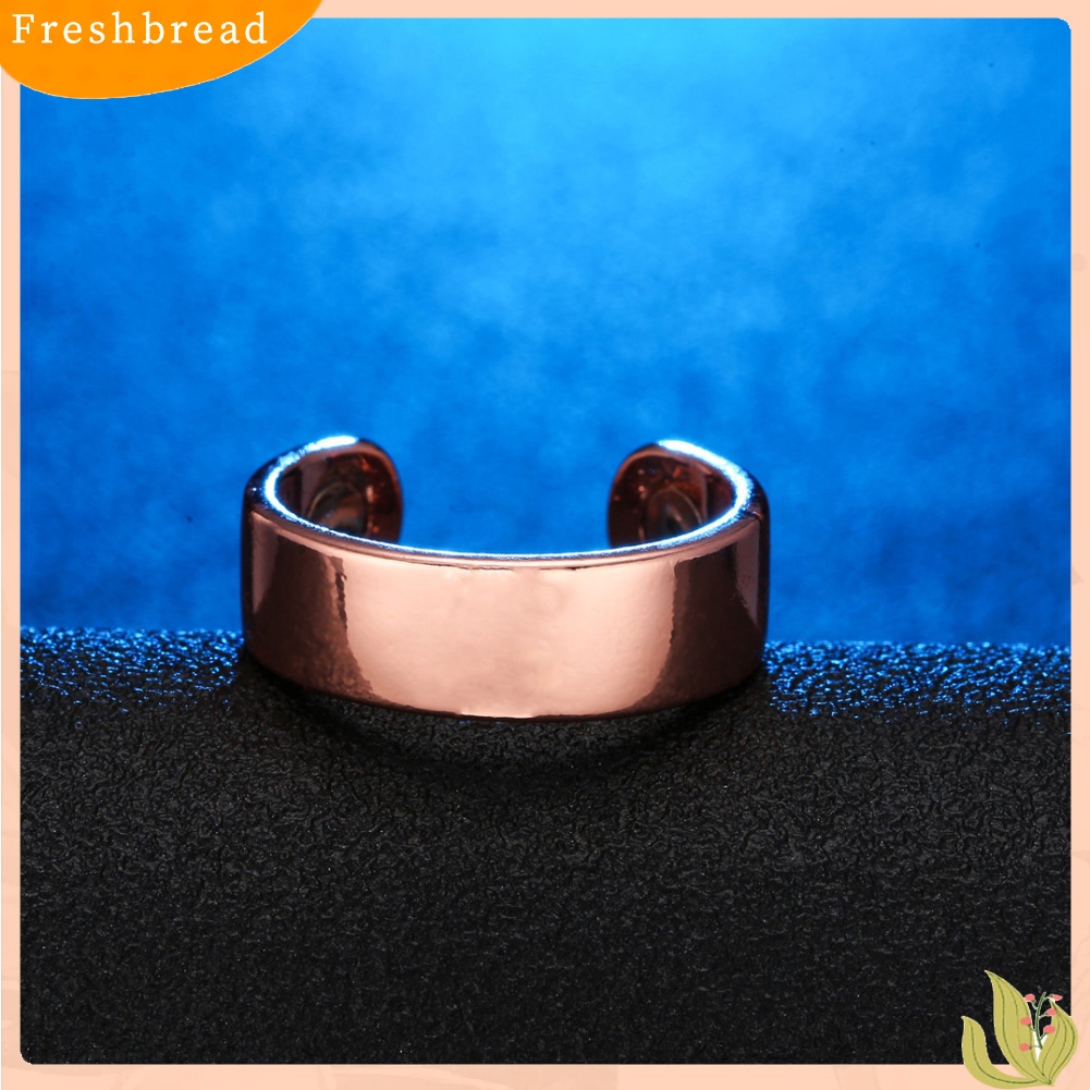 &lt; Freshbread &gt; Unisex Fashion Tembaga ic Sehat Band Terbuka Berakhir Cincin Jari Perhiasan Hadiah