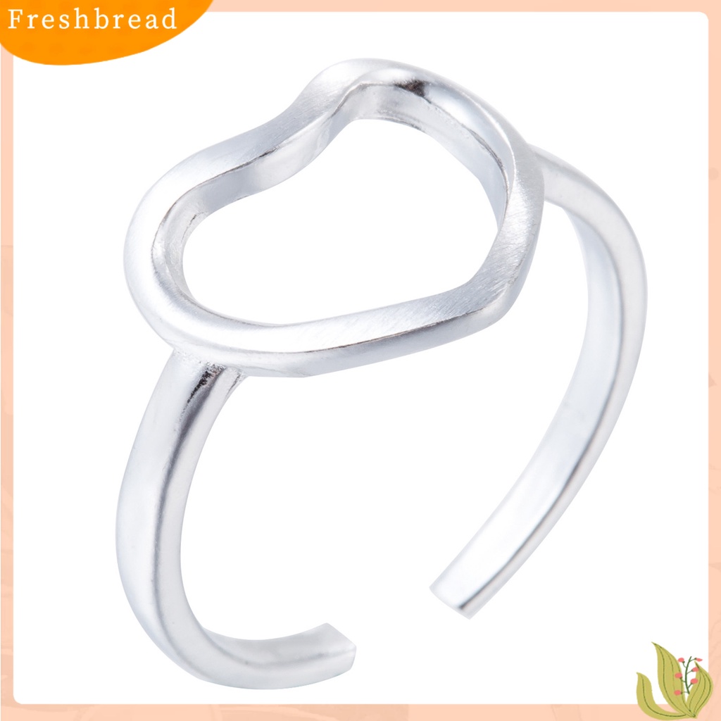 &lt; Freshbread &gt; Cincin Unisex Dapat Disesuaikan Karat Tidak Iritasi Anti-Oksidasi Tahan Luntur Ultra-Ringan Beberapa Gaya Cinta Hati Gaya Bulat Unisex Finger Ring Hadiah Ulang Tahun