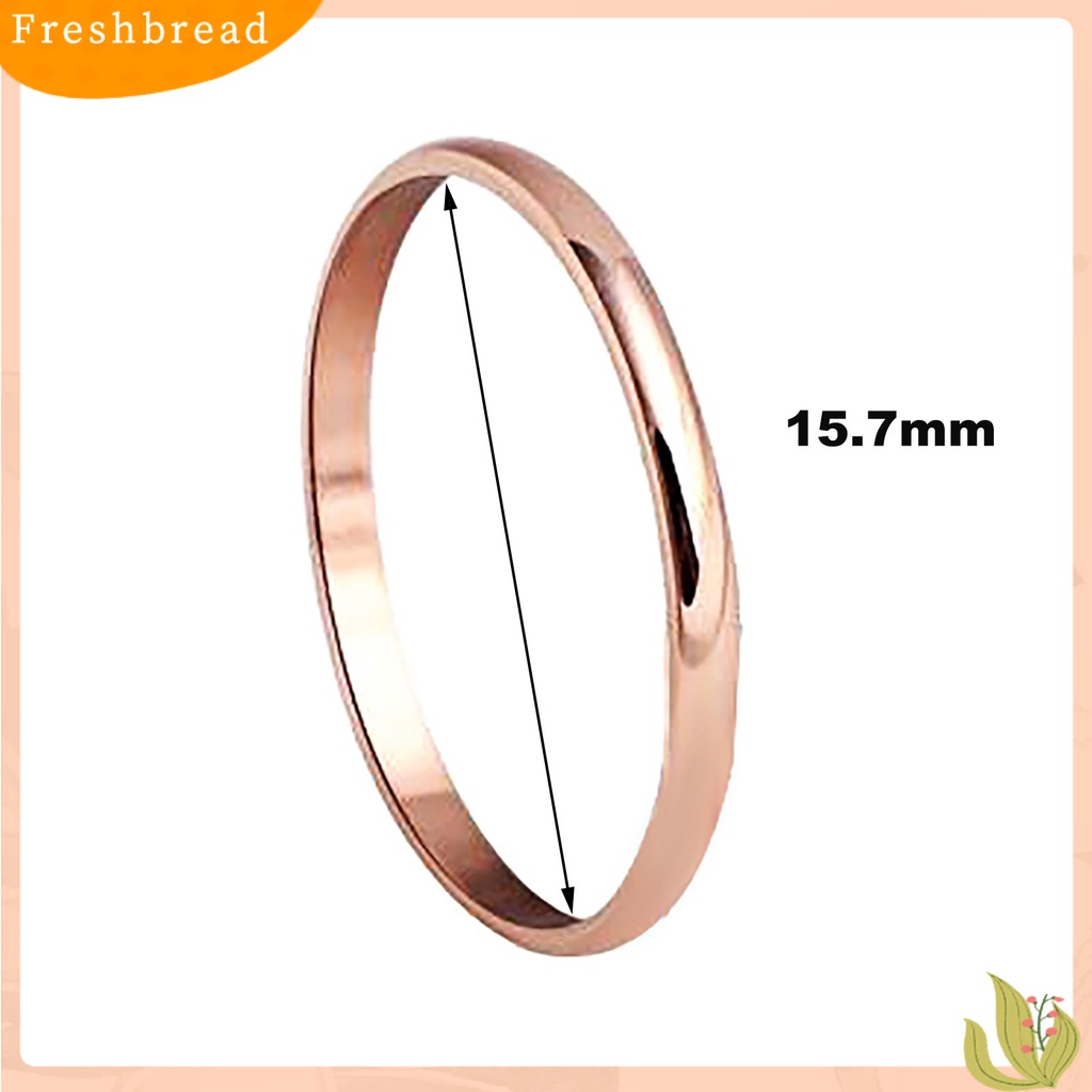 &lt; Freshbread &gt; Cincin Jari Perhiasan Jari Elegan Titanium Steel Couple Band Finger Ring Untuk Pesta