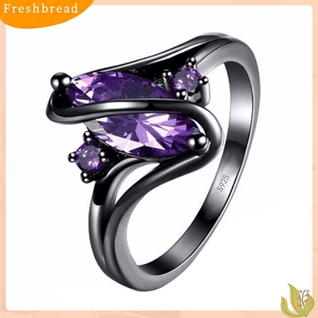 &lt; Freshbread &gt; Finger Band Retro Electroplating Kristal Imitasi Hypoallergenic Geometris Berdandan Sentuhan Kulit Berbentuk S Cincin Buku Jari Wanita Untuk Pakaian Sehari-Hari