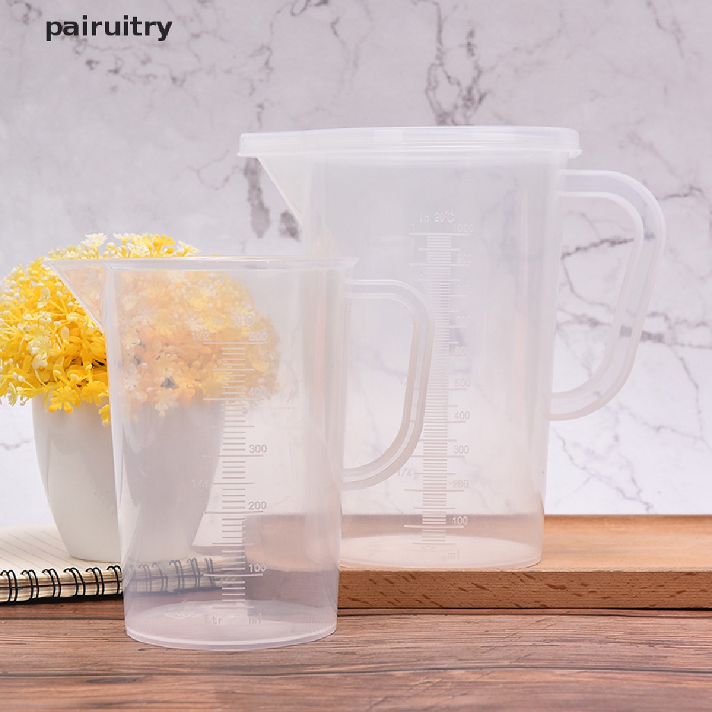 Gelas Measuring Jug Cup Plastik Gagang Tebal Sealing Cover Perlengkapan Masak Dapur PRT