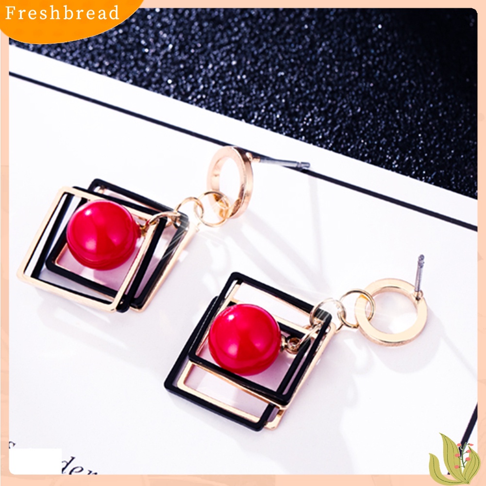 &lt; Freshbread &gt; Fashion Wanita Bentuk Karangan Bunga Lucu Multicolor Alloy Ear Stud Earrings Perhiasan Hadiah