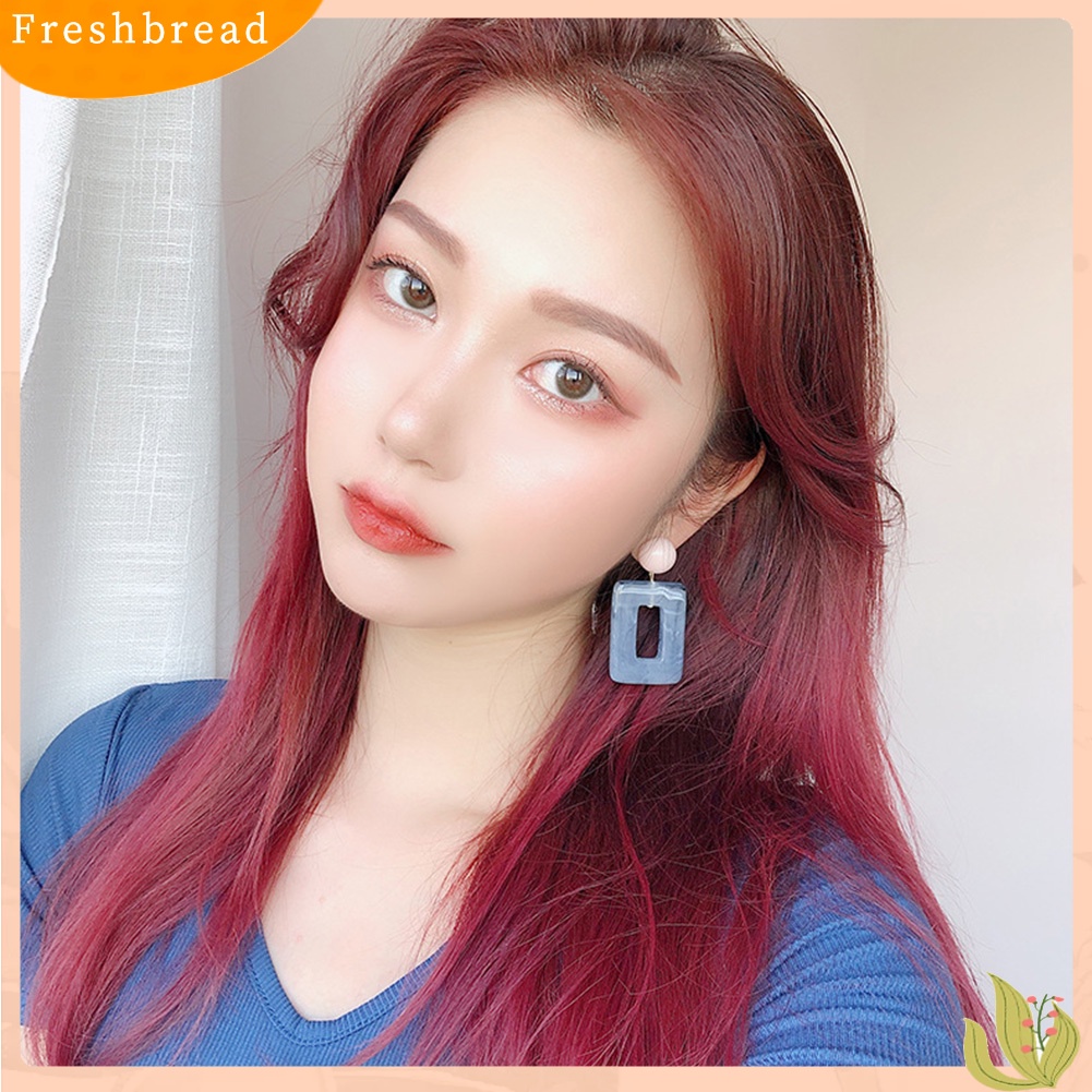 &lt; Freshbread &gt; Fashion Wanita Bunga Lingkaran Persegi Panjang Pesona Drop Anting Pesta Perhiasan Hadiah