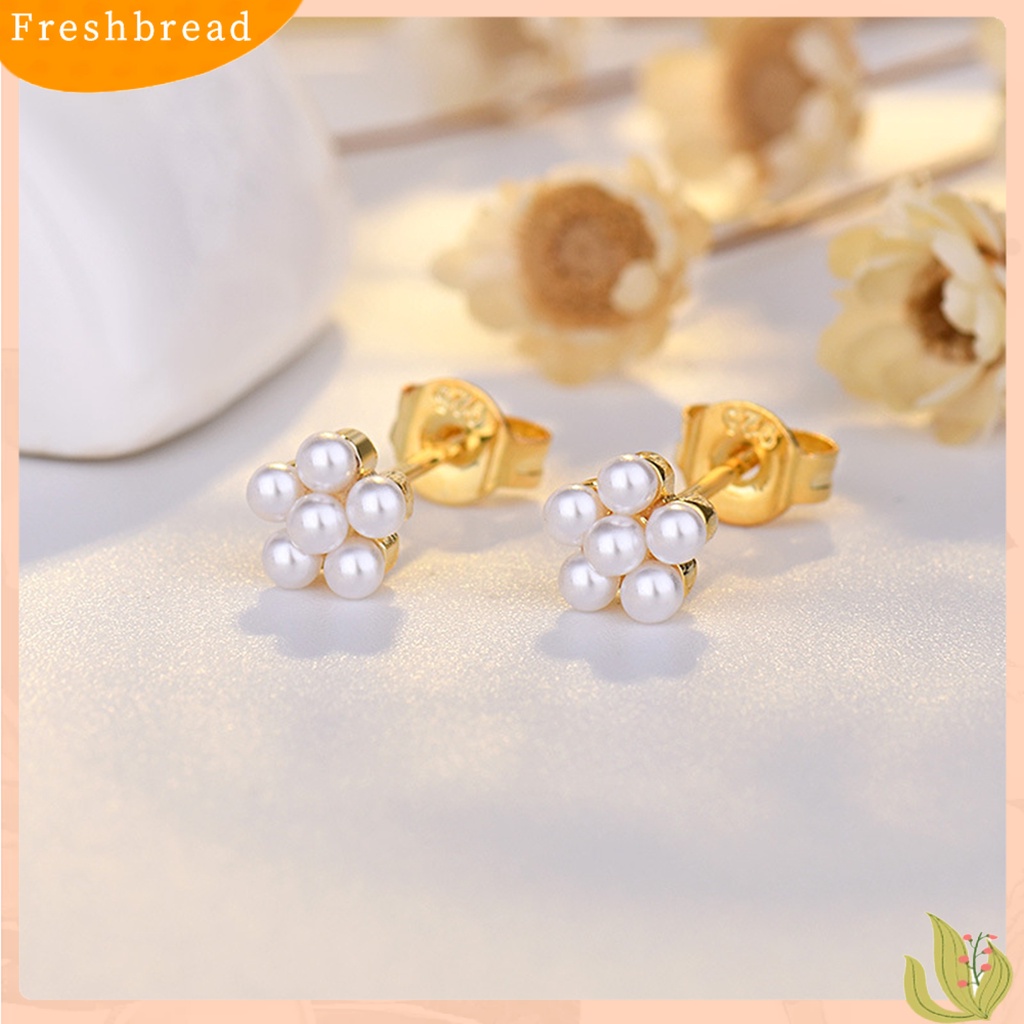 &lt; Freshbread &gt; 1pasang Stud Earrings Indah Busur-Simpul Berlian Imitasi Telinga Dekorasi Tembaga Tindik Studs Wanita Pria Perhiasan Hadiah Ulang Tahun