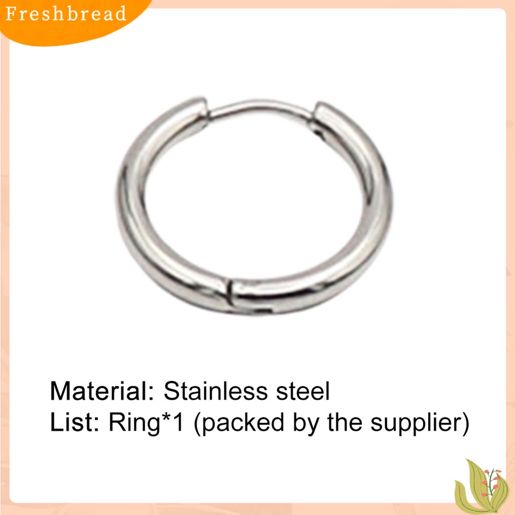 &lt; Freshbread &gt; 1Pc Unisex Anting Hoop All-match Perhiasan Aksesori Tusuk Bulat Anting Sederhana Untuk Belanja