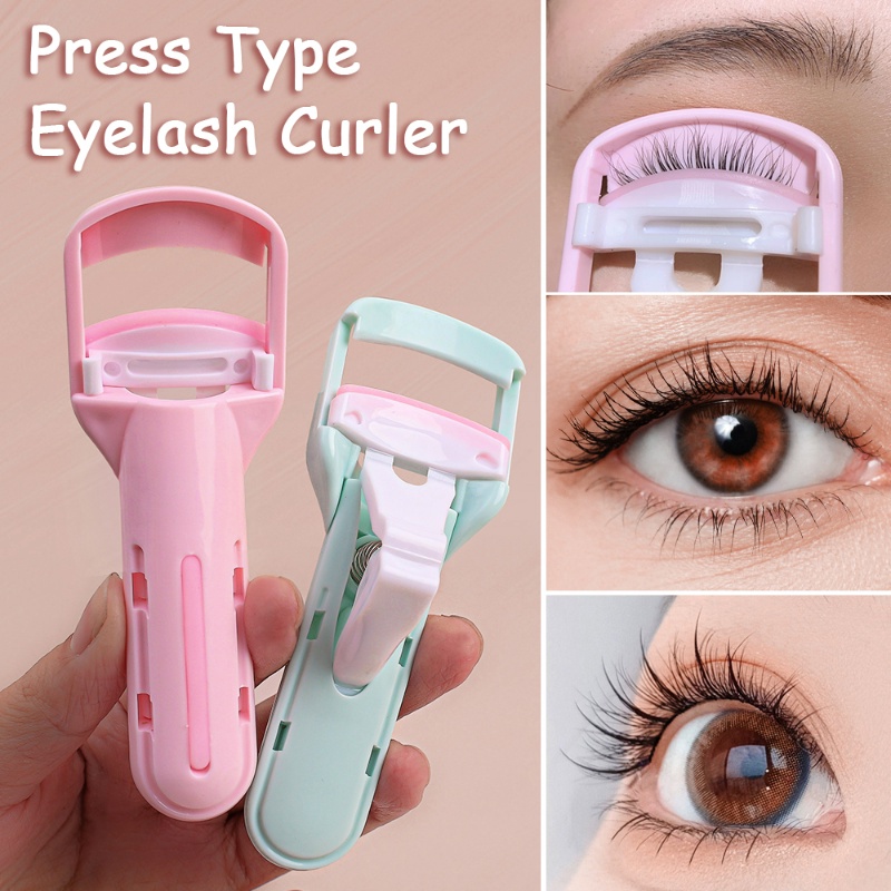 Portable Mini Press Penjepit Bulu Mata Malian Tahan Lama Eye Lash Curler Eyelashes Curling Extension Clip Alat Makeup Kecantikan Mata Profesional