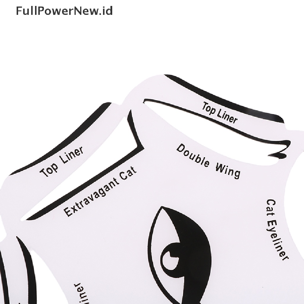 Power Quick 6in1 Eyeliner Template Cat Eye Makeup Smoky Liner Guide Stensil ID