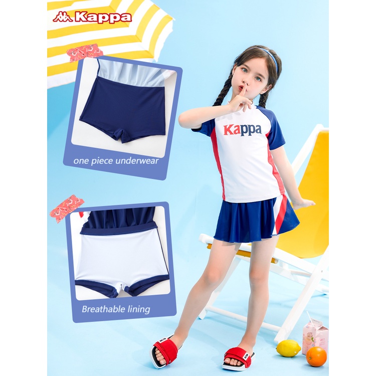 KAPPA GIRL'S SWIMWEAR YOUTH KIDS BATHINGSUIT SWIM DRESS 2 PIECE SET