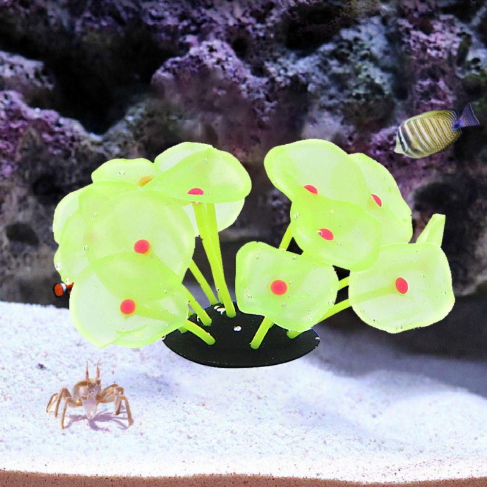 [Elegan] Sea Anemone Lifelike2023Lucu Untuk Fish Tank Decor Silicone Luminous Fake Anemone