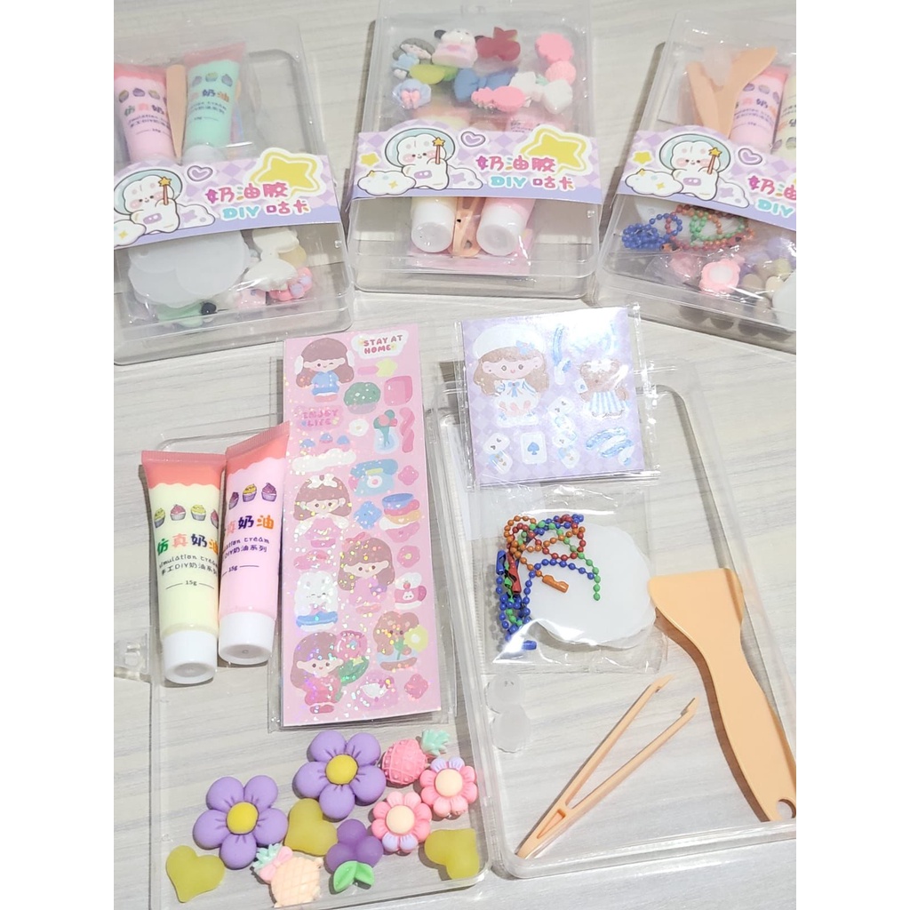 PGC DIY Creative Key Chain SET / DIY STICKER AND CLAY LEM VIRAL