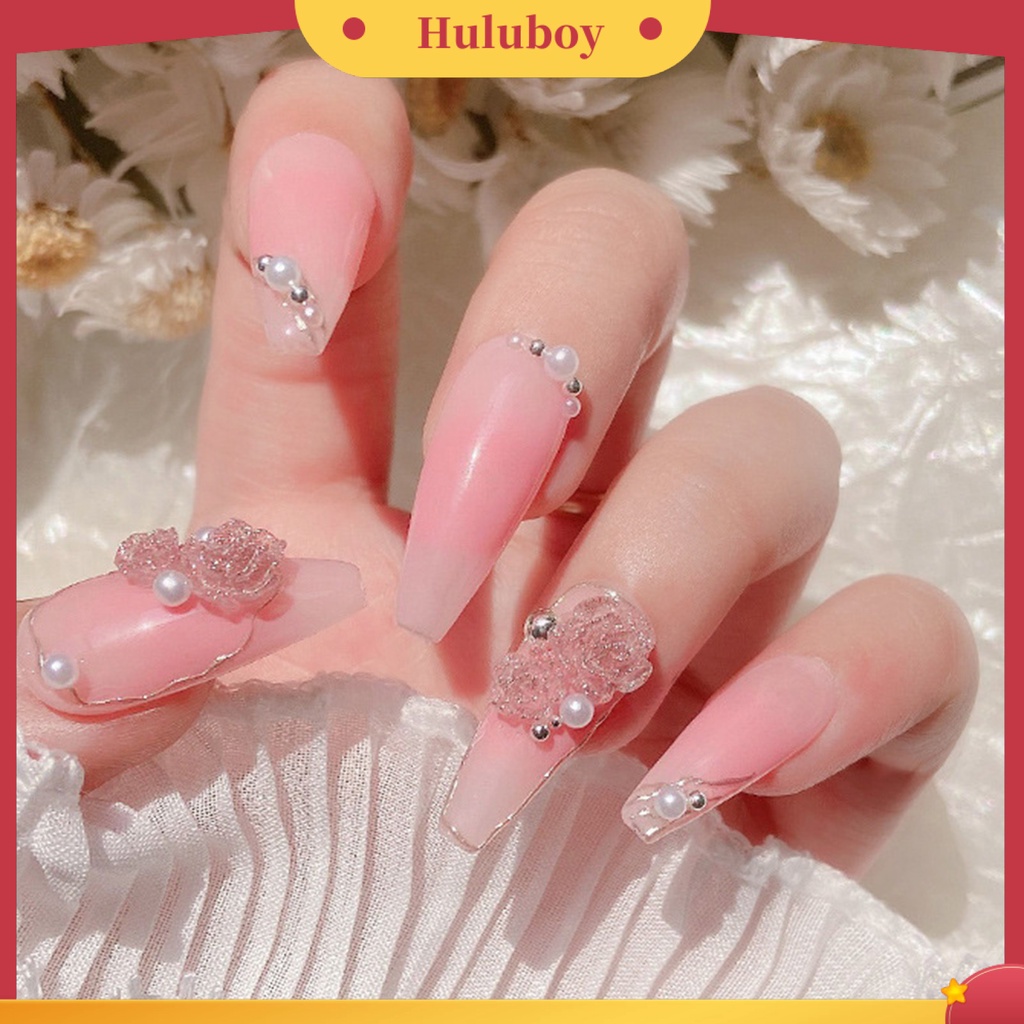 {In Stock} 50Pcs Kamelia Kuku Efek Visual Mengkilap Tiga Dimensi Glitter DIY Ornamen Kerajinan Manikur Kuku Mini 3D Untuk Manicurist