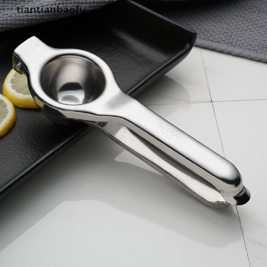 [tiantianbaofu] Lemon Squeezer Lemon Manual Press Stainless Steel Alat Peras Jeruk Genggam Butik