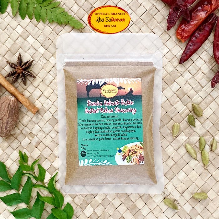 

Bumbu Nasi Kabsah Sachet / Instant Kabsa Rice Seasoning Abu Sulaiman 100 gram