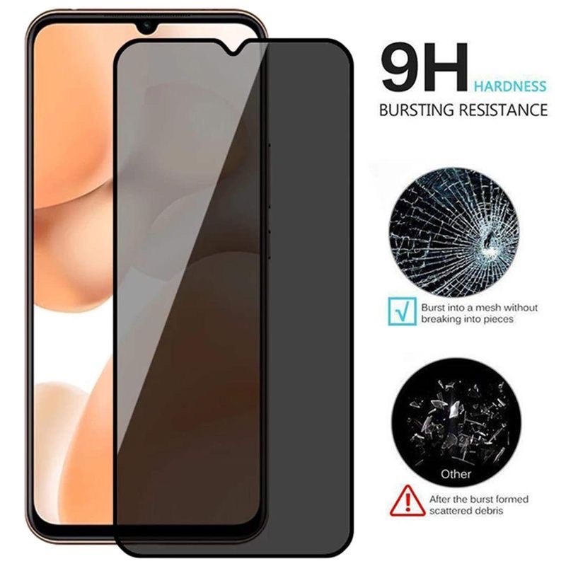 Tempered Glass Anti Spy Full Layar Realme Narzo 10 Narzo 10A Narzo 20 Narzo 20A Narzo 20 Pro Narzo 30 Narzo 30A Narzo 30 Pro Narzo 50 Narzo 50A Narzo 50i Narzo 50 Pro Realme X Realme XT Realme X50 Pro Anti Gores Anti Spy Privacy Full Layar List Hitam