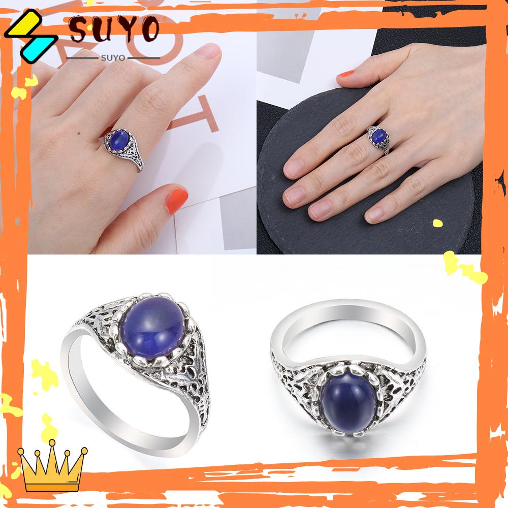 Suyo Mood Ring Party New Fashion Hadiah Untuk Wanita Gadis Kontrol Suhu