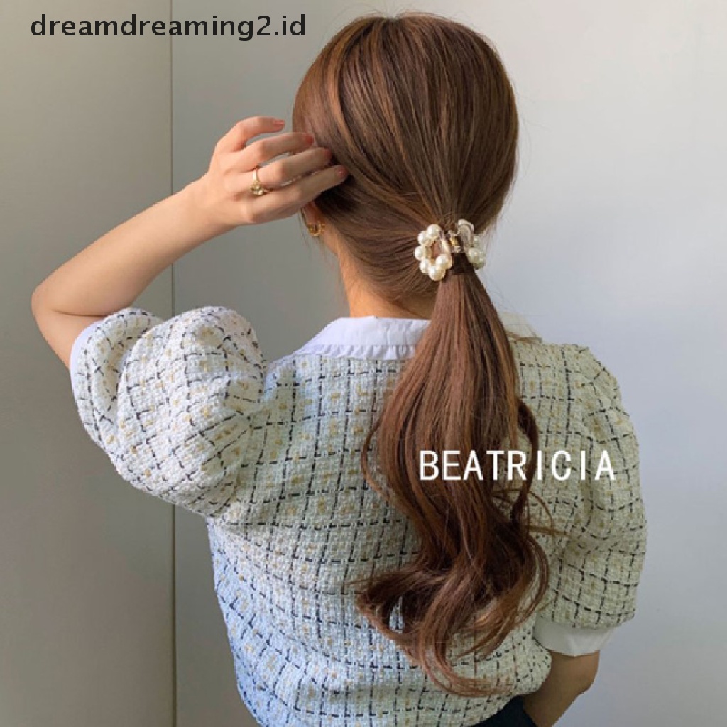 (hot) 1pc Jepit Rambut Mutiara Bulat Mini Manis Untuk Wanita Perempuan Hair Claw Chic Barrettes//