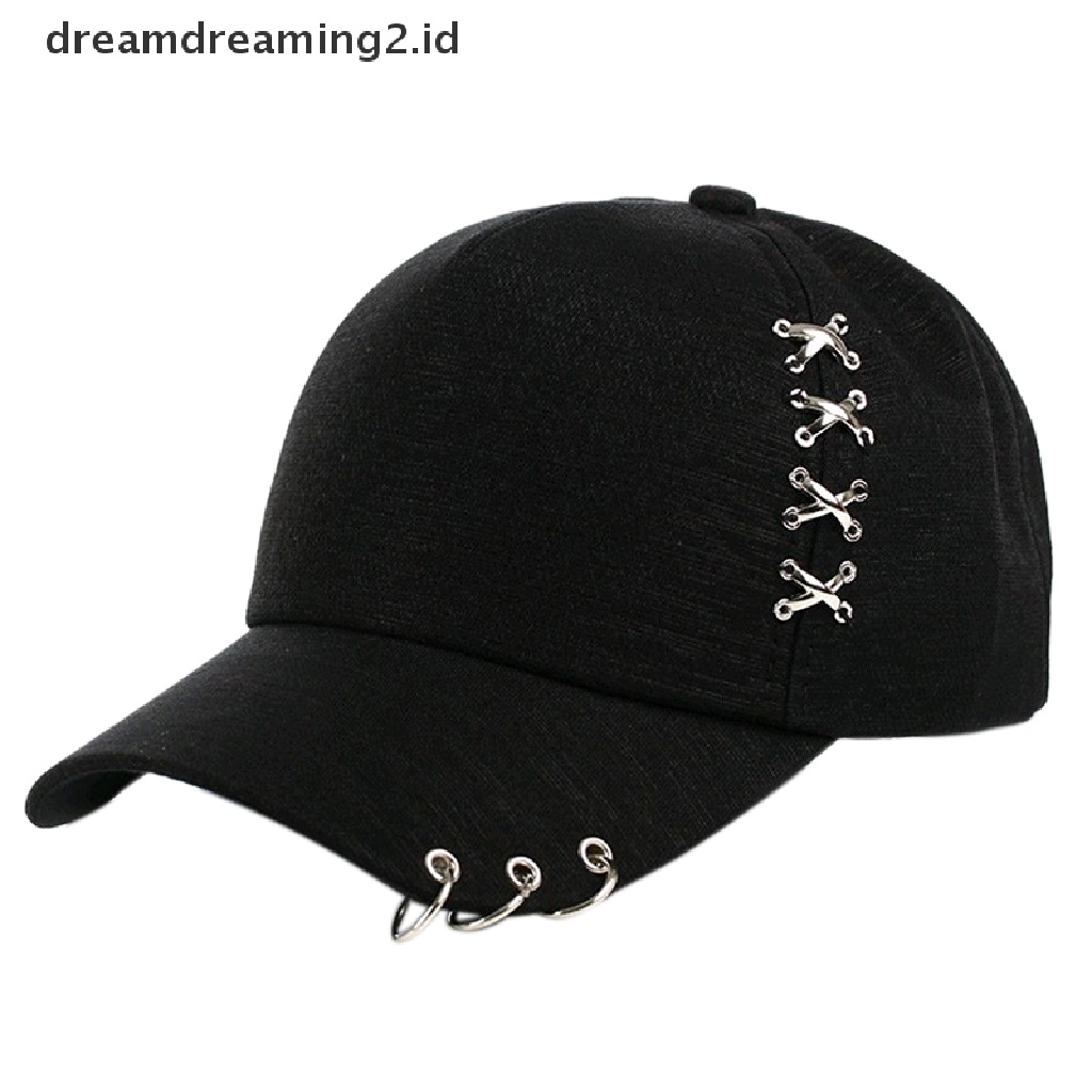 (hot) Topi KPOP Ring Baseball Adjustable Topi Hip Hop Snapback Cap Fashion//