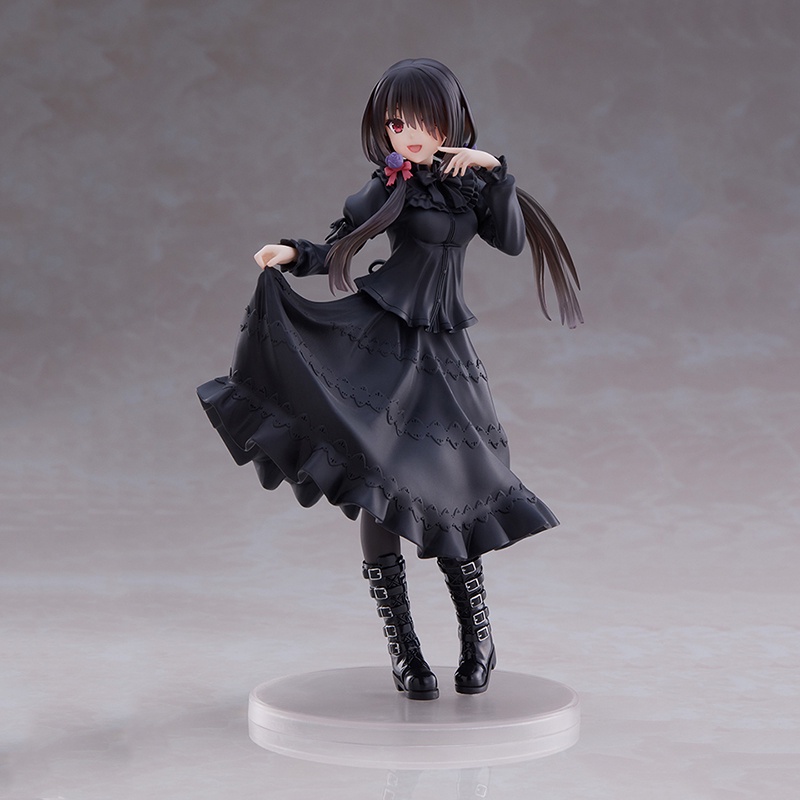 20cm DATE ALIVE IV Anime Figure Kawaii Tokisaki Kurumi Action Figure Gaun Hitam Model Koleksi Gadis Cantik Mainan Boneka