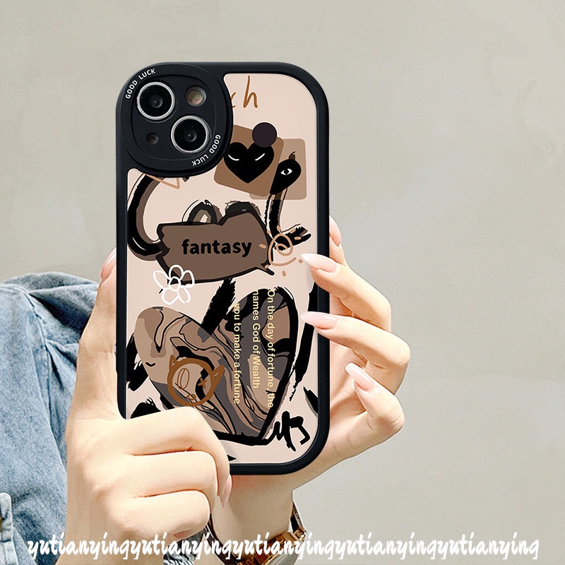 Fantasy Graffiti Love Heart Trendy Brand Comme des Garcons Phone Case For Infinix Hot 11 11s 9 10s Play 10T 10 Hot 10 Lite Infinix Smart 6 5 Note 8 Tpu Soft Back Cover